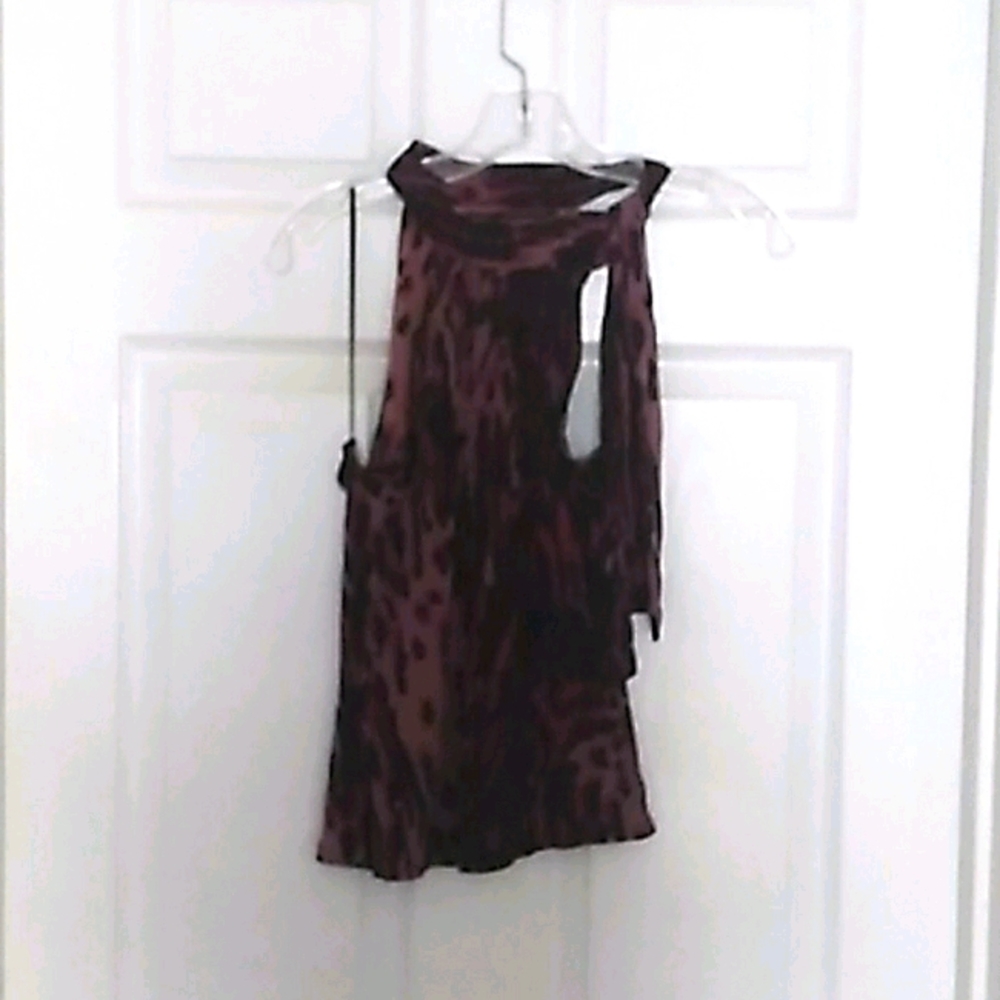 Trina turk medium M halter leopard top